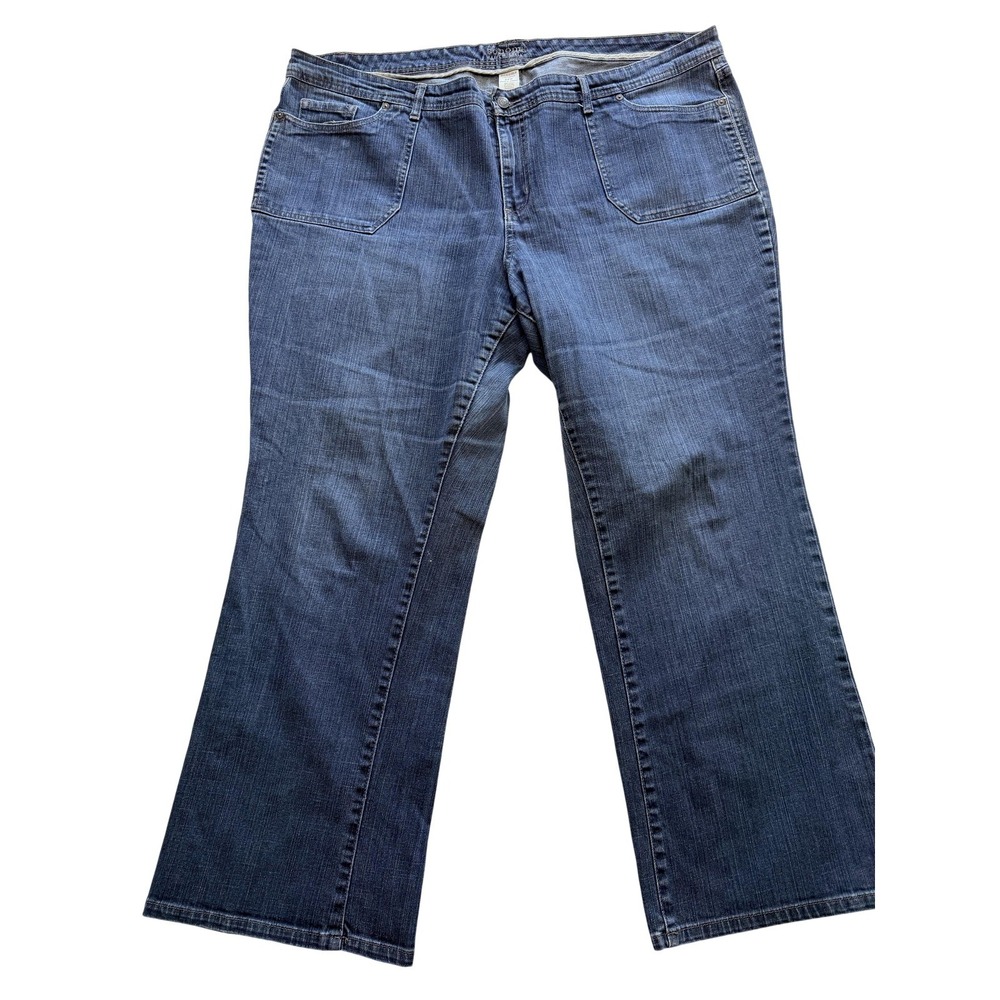 Sonoma Life + Style Wide Leg Jeans Womens 24W Blue‎ Med Wash High Rise 49x29
